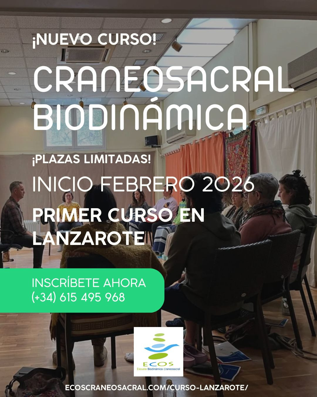 Formación craneosacral biodinámica en Lanzarote impartido por Ecos